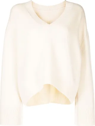 mute V-neck sweatshirt