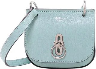 Leather shoulder bag with logo print