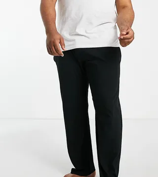 French Connection Plus lounge bottoms in black