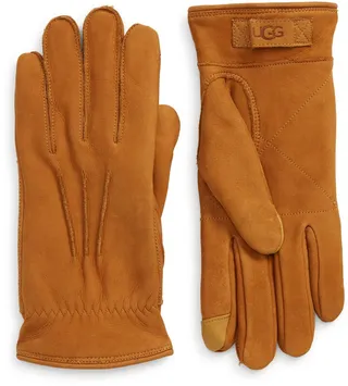 Three-Point Leather Tech Gloves