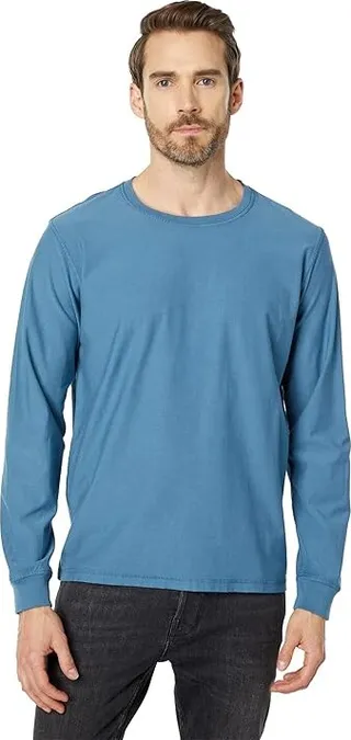 Hudson Jeans Long Sleeve Tee (Real Teal) Men's Clothing