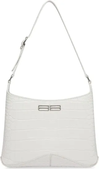 Small Embossed Crocodile-Effect Shoulder Bag