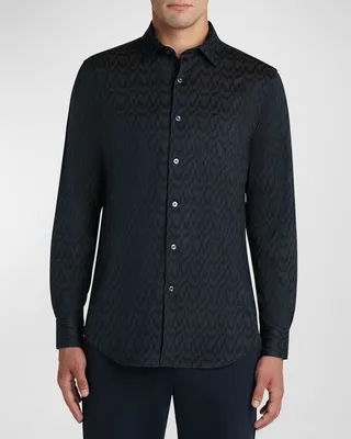 Men's Ooohcotton Abstract-Print Sport Shirt