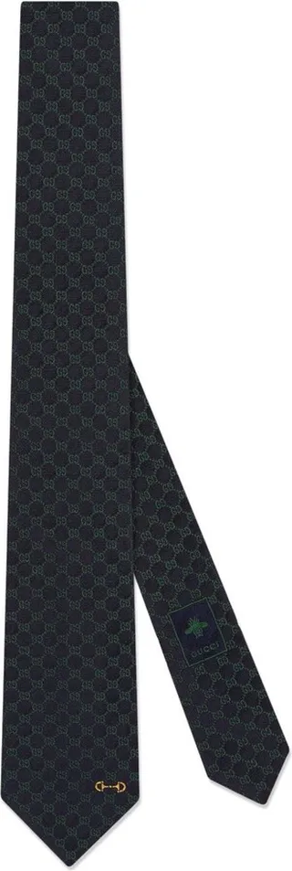 GG silk jacquard tie