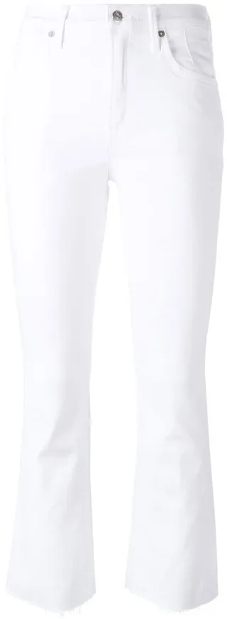 Cropped Kick Flare Trousers