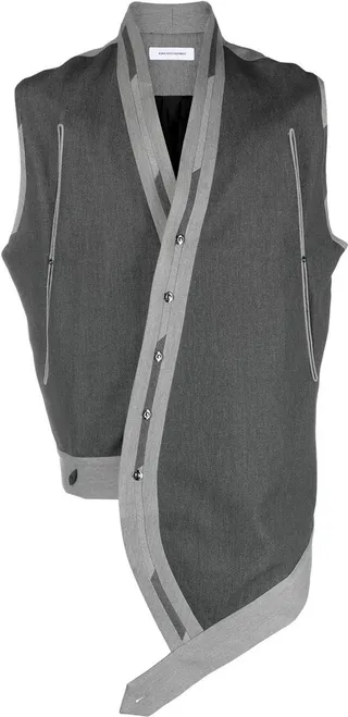 Asymmetric Button-Up Waistcoat