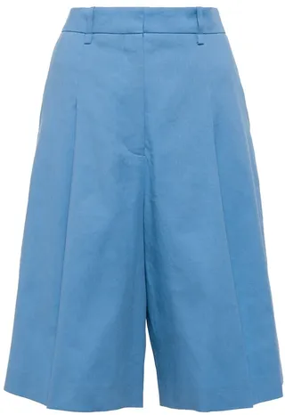 Tarah linen-blend Bermuda shorts