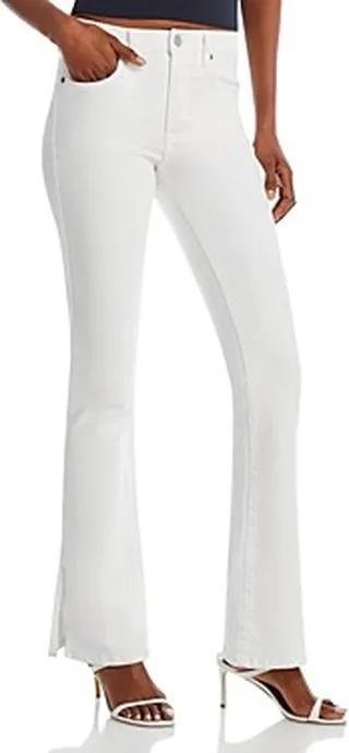 Blanknyc Cotton Blend High Rise Bootcut Slit Hem Jeans in Vodka Soda