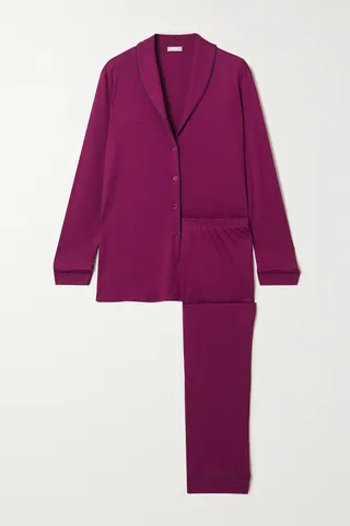 Hanro - Natural Comfort Tencel Lyocell Pajama Set - Purple