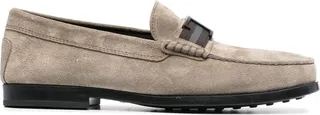 T plaque loafers