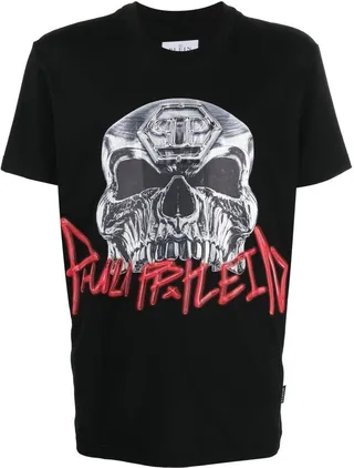 skull-print short-sleeve T-shirt