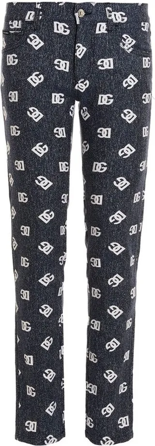 Dolce & Gabbana Allover DG Jacquard Skinny Pants