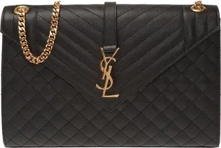 Saint Laurent Envelope Embossed Large Shoulder Bag