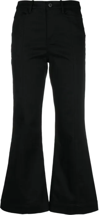 Cropped Flared Trousers