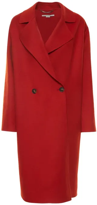 Long single breasted wool coat