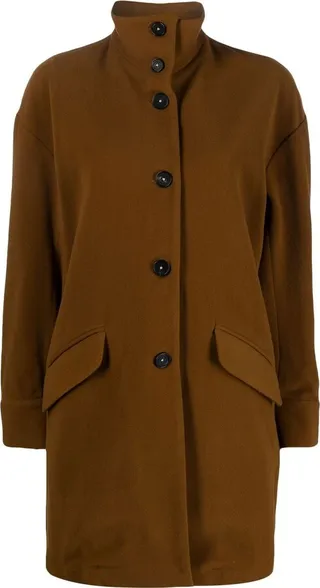 High-Neck Wool Parka