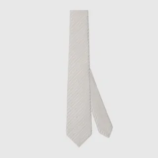 Interlocking G silk crêpe tie