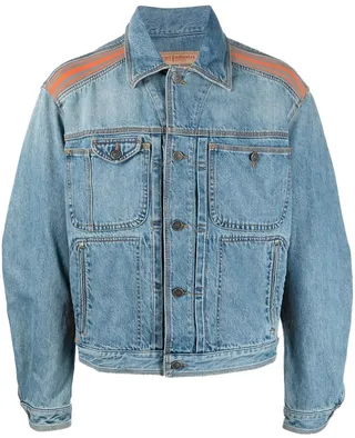 Side-Stripe Denim Jacket