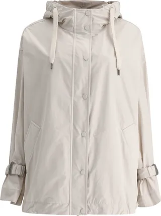 Brunello Cucinelli Long-Sleeved Drawstring Hooded Jacket