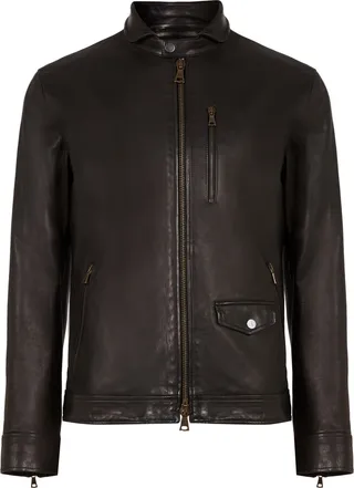 York Slim Fit Leather Jacket