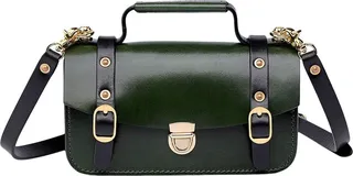 Old Trend Genuine Leather Snapper Crossbody Bag (Kale) Handbags