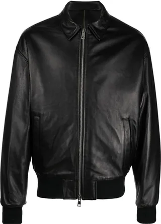 Leather Bomber Jacket
