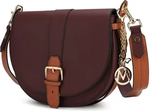 Ayla Snake-Embossed Color Block Vegan Leather Women’s Shoulder Bag