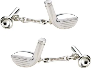Deakin & Francis - Deakin & Francis Sterling Silver Golf Club & Tee Cufflinks