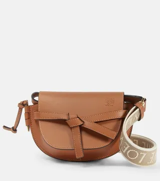 Gate Dual Mini leather and jacquard shoulder bag