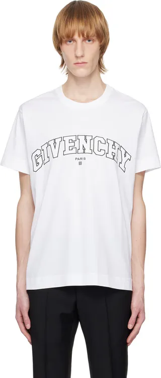 Givenchy White Embroidered T-Shirt