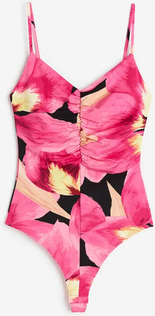Gathered Thong Bodysuit