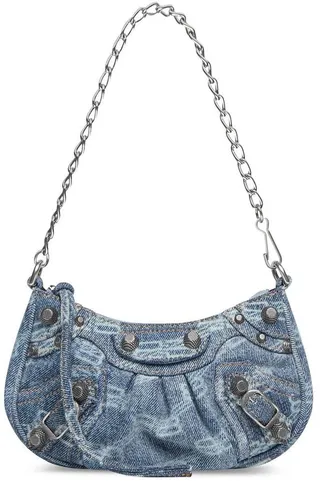 Le Cagole mini denim shoulder bag