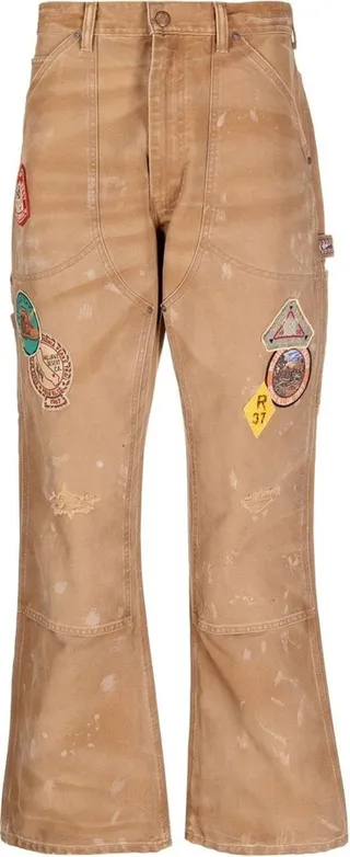 Appliqué-Detailing Relaxed-Fit Jeans