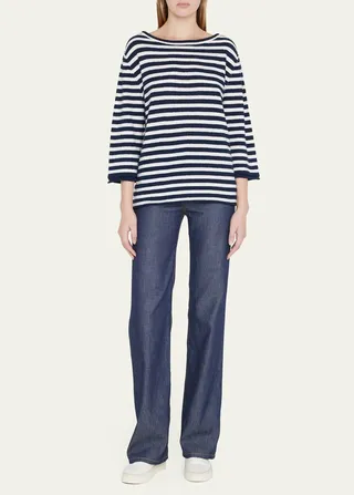 Gita Striped Cashmere Top