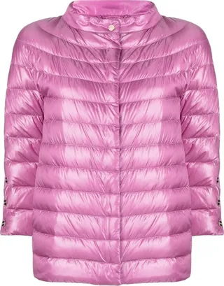 Three Quarter-Sleeve Quilted Jacket
