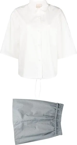 White The Double Loop Pyjama Set