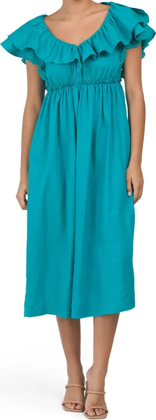 Linen Play Midi Dress