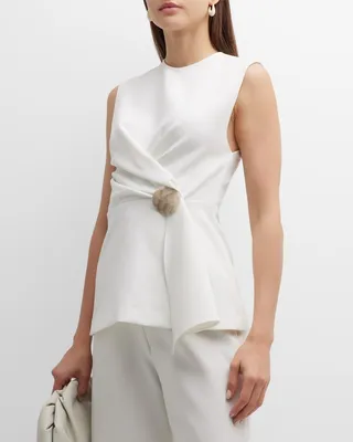 Asymmetrical Top with Button Detail