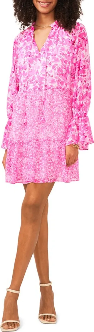 Floral Ruffle Long Sleeve Minidress
