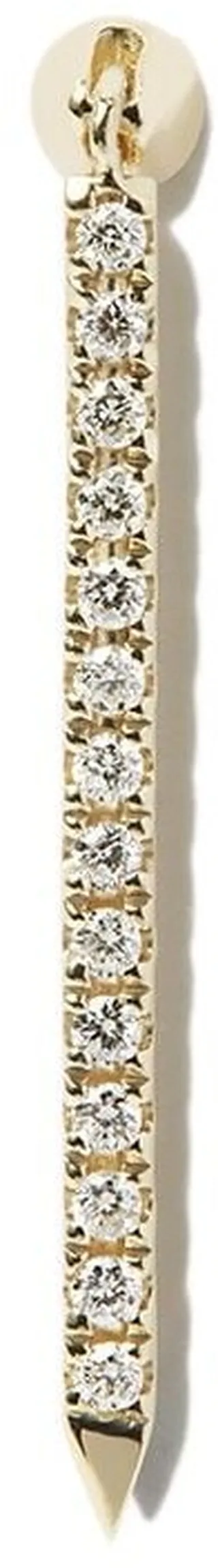 18kt yellow gold Eternity Bar diamond earring