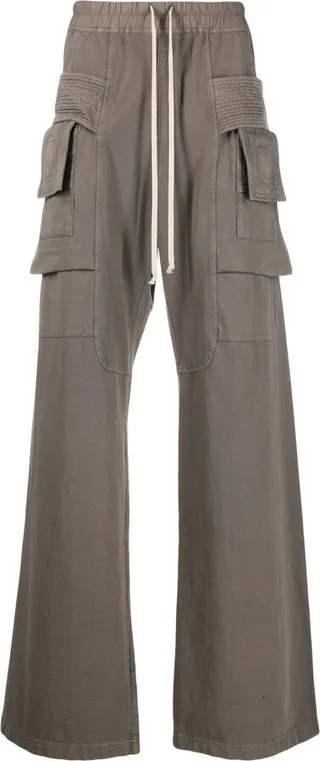 Wide-Leg Cotton Trousers