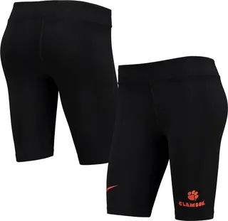 Women's Nike Black Clemson Tigers Essential Tri-Blend Bike Shorts