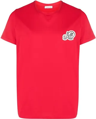 logo-patch cotton T-shirt