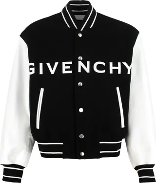 wool And Leather Bomber Jacket