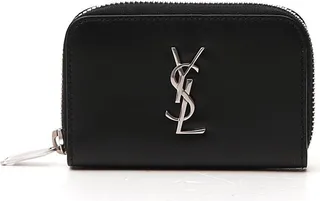 Saint Laurent Logo Plaque Zipped Purse