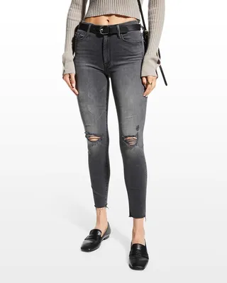 Looker Ankle Fray Distressed Jeans