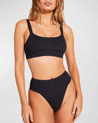 Emmi Super Rib High-Waisted Bikini Bottoms