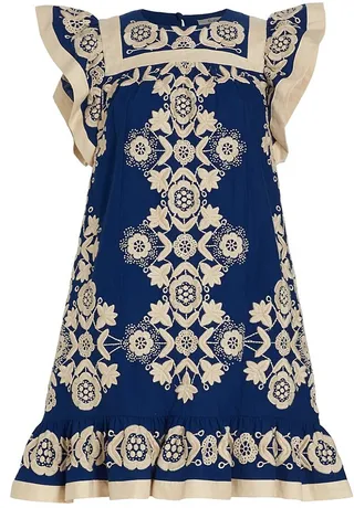 Manuela Embroidered Cotton & Linen-Blend Tunic