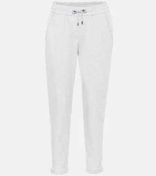 Stretch-cotton sweatpants