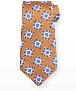 Men's Geometric Silk Tie